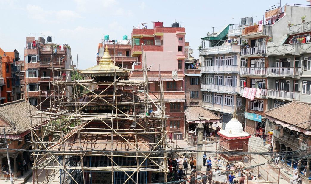 ललितपुरको बालकुमारी मन्दिर पुनःनिर्माण अघि बढ्यो